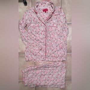 Victoria Secret 100% cotton light pink, long sleeve 2 piece pajama set; size S